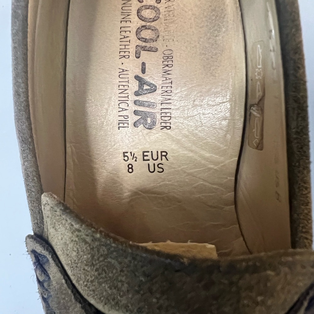 Mephisto Cool-Air Dark Green Suede Loafer Flats Size 8 - Picture 8 of 11